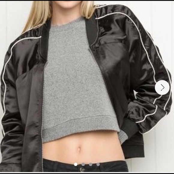 Brandy Melville Jackets & Blazers - BRANDY MELVILLE Satin Bomber Jacket